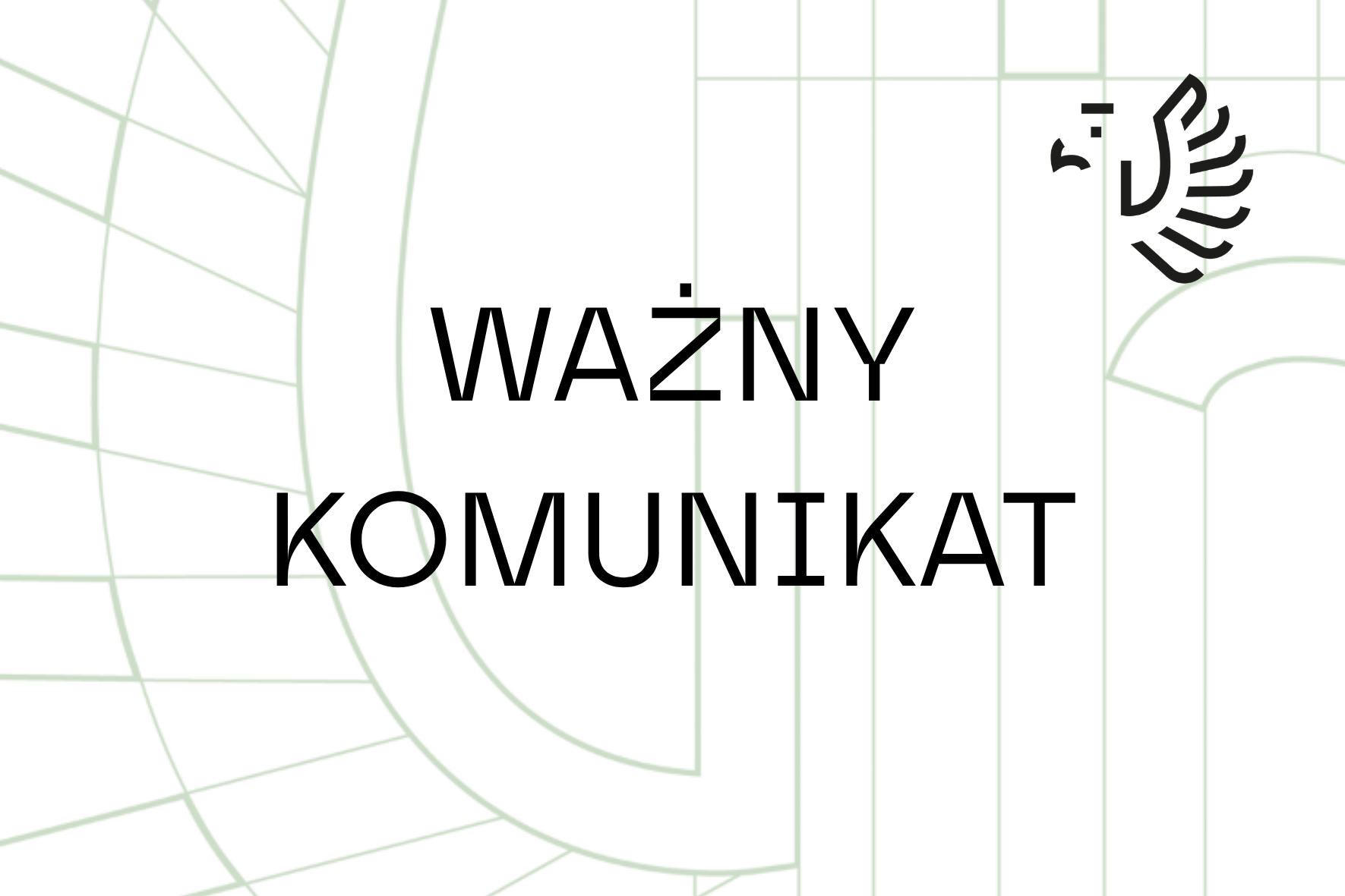 Grafika z niebieskimi elementami logo powiatu. 