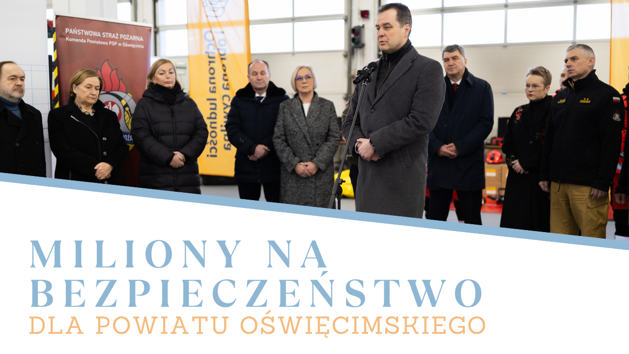 Na białym tle z zarysem skrzydła czarnego orła napis Ważna Informacja