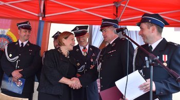 Obraz główny aktualności o tytule Jubileusz Ochotniczej Straży Pożarnej w Malcu 