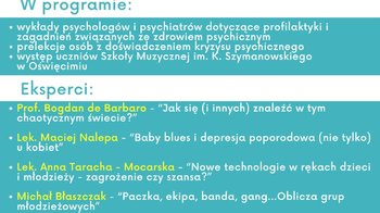 Obraz główny aktualności o tytule Wszystko zaczyna się w głowie – spotkanie z psychiatrią 