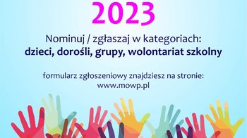 Obraz główny aktualności o tytule WOLONTARIUSZ ROKU 2023. Zgłoszenia do 7 grudnia 